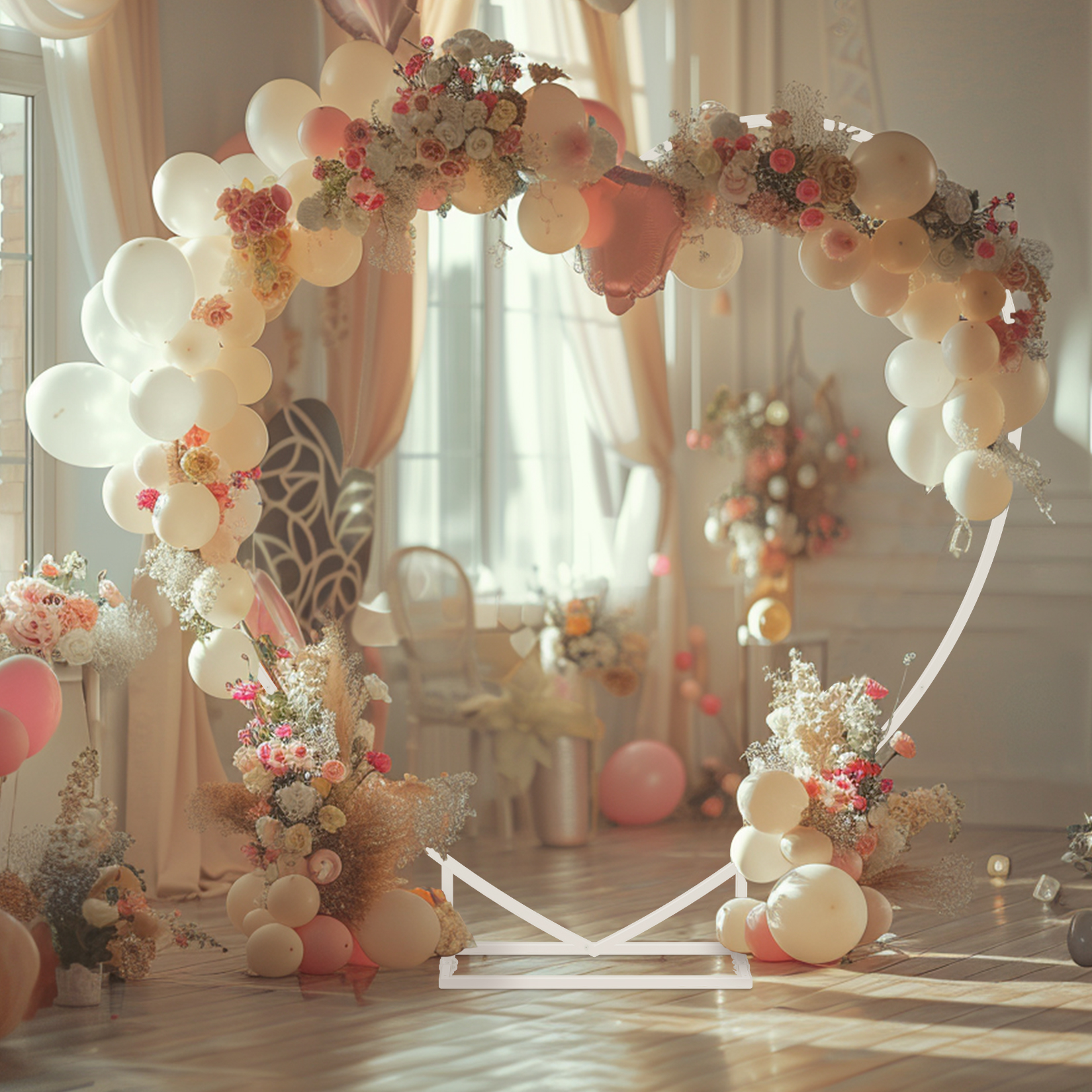 Heart Shaped White Metal Ballo – обзор и цена Balloon Arch Kit