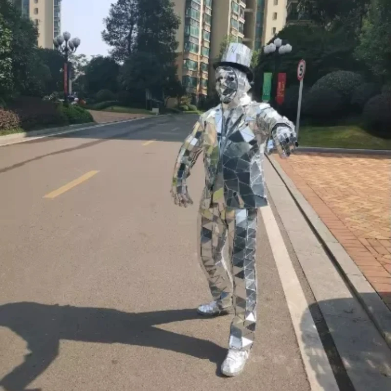 Mirror Man Costume Sliver glas – обзор и цена Event Party Dj