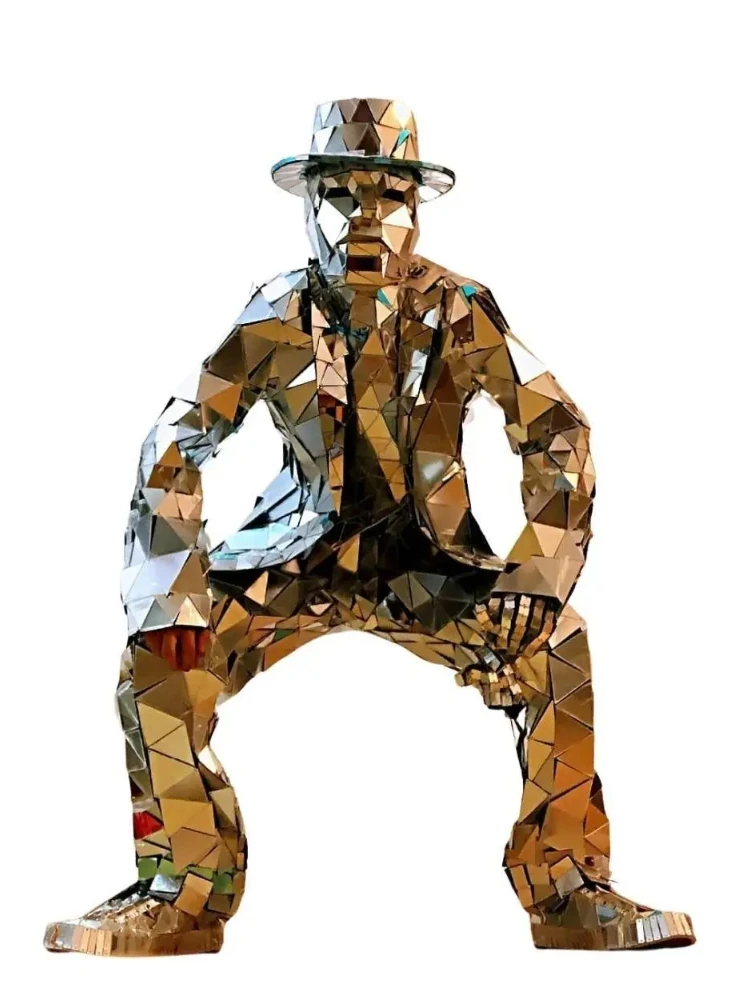 Mirror Man Costume Sliver glas – обзор и цена Event Party Dj