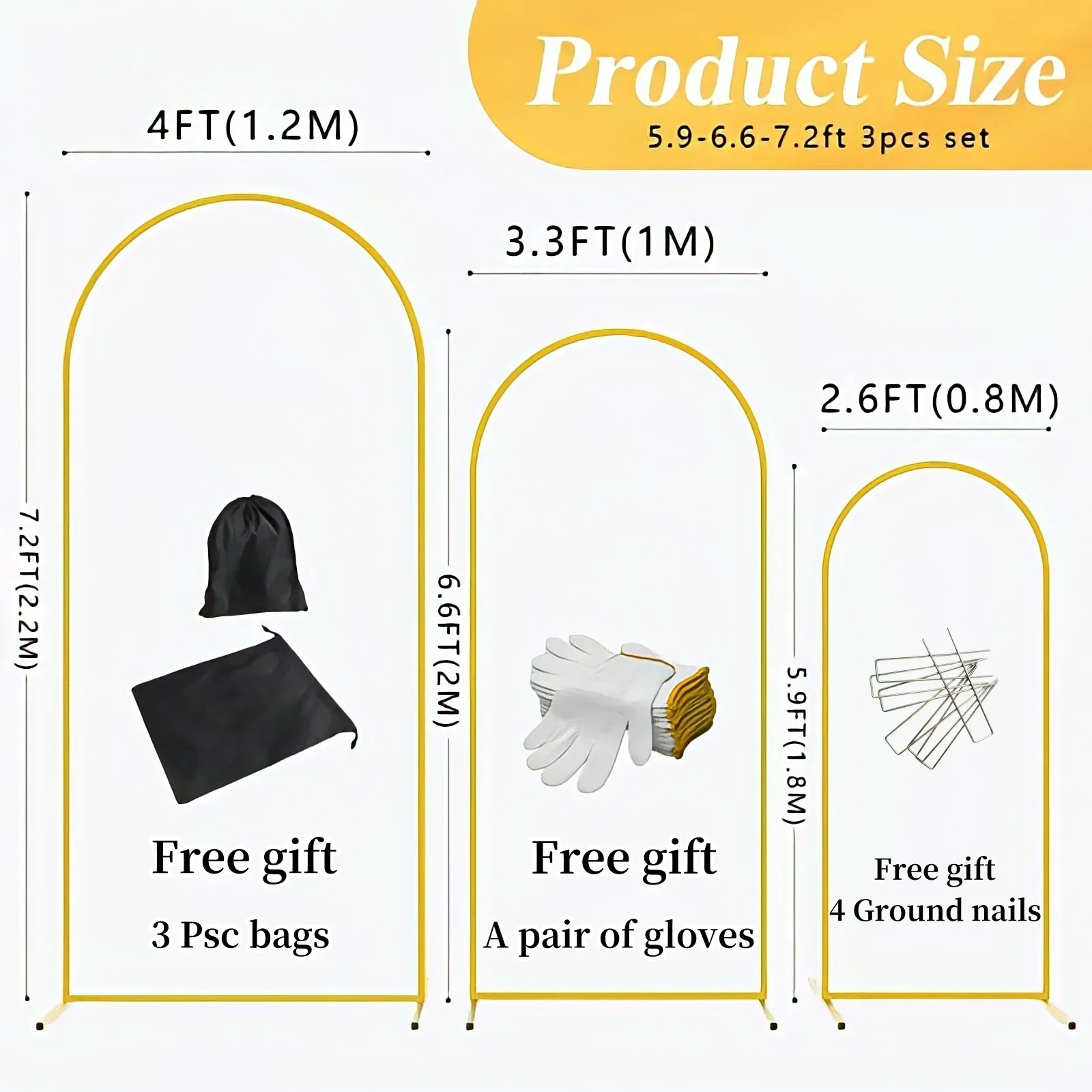 EU Warehouse Gold Metal Balloo – обзор и цена Balloon Arch Kit