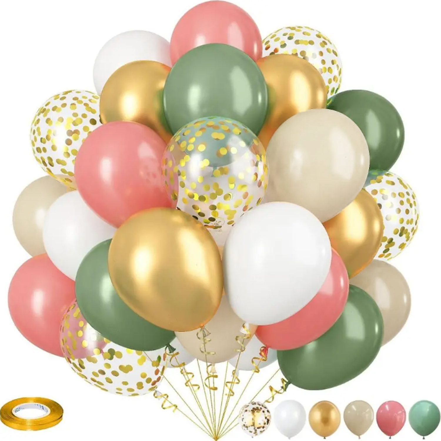 35pcs Pink, Green, and Purple  – обзор и цена Balloon Arch Kit