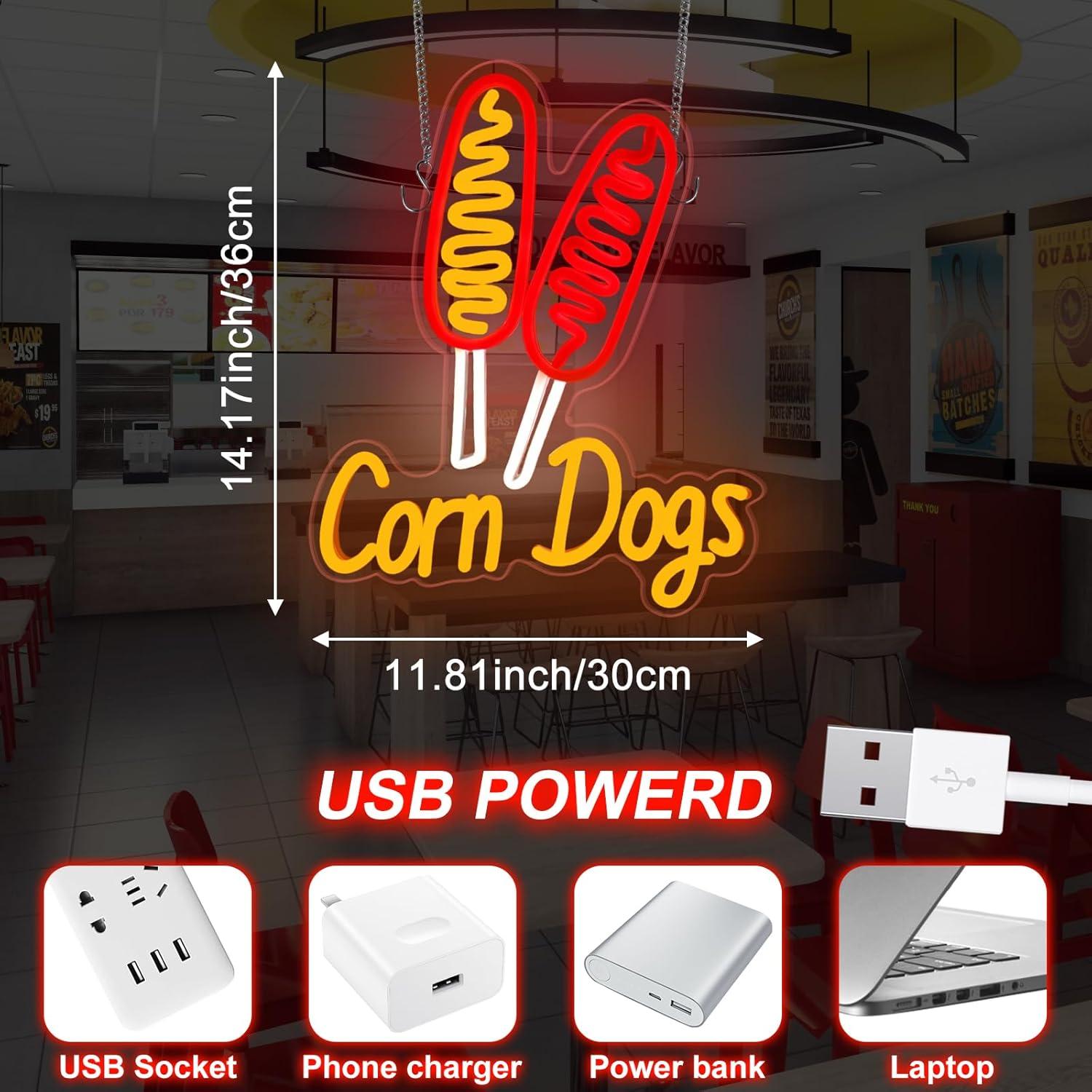 Corn Dog Neon Sign Snack USB D – обзор и цена Neon Sign Party