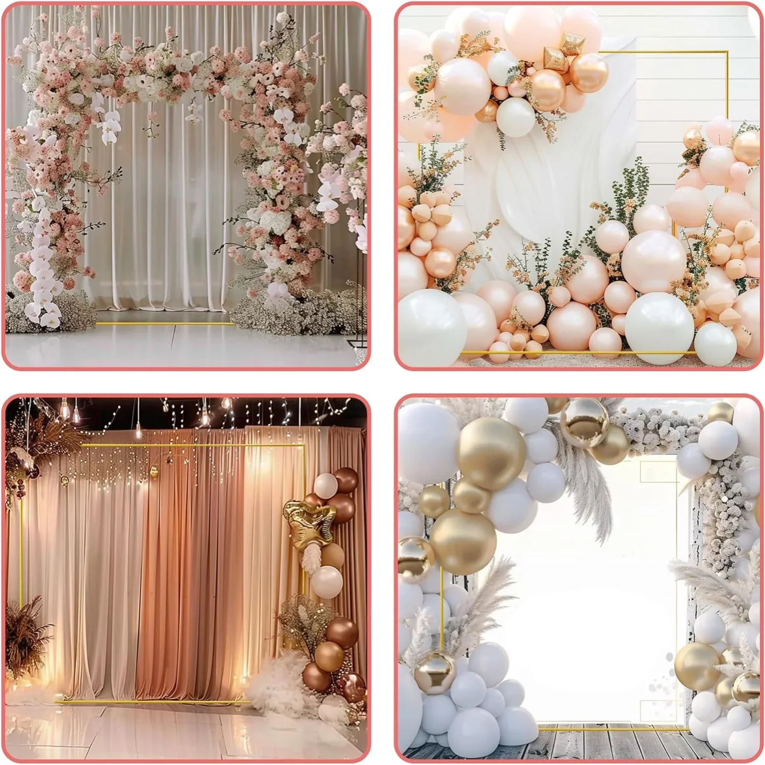 Gold Wedding Arches Square Bac – обзор и цена Balloon Arch Kit