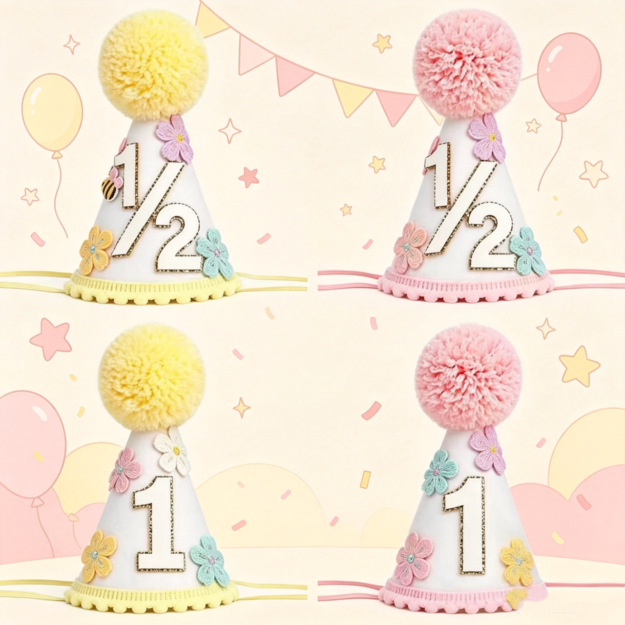 Colorful Flower 1st Half Birth – обзор и цена Party Hat Cone