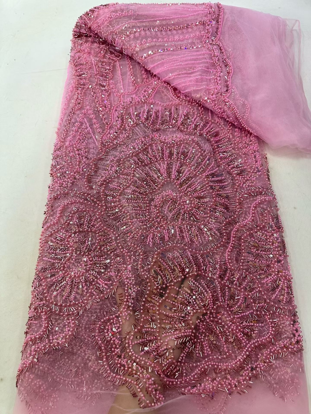 5 YardsAfrican Brown Beaded Se – обзор и цена Glitter Tablecloth