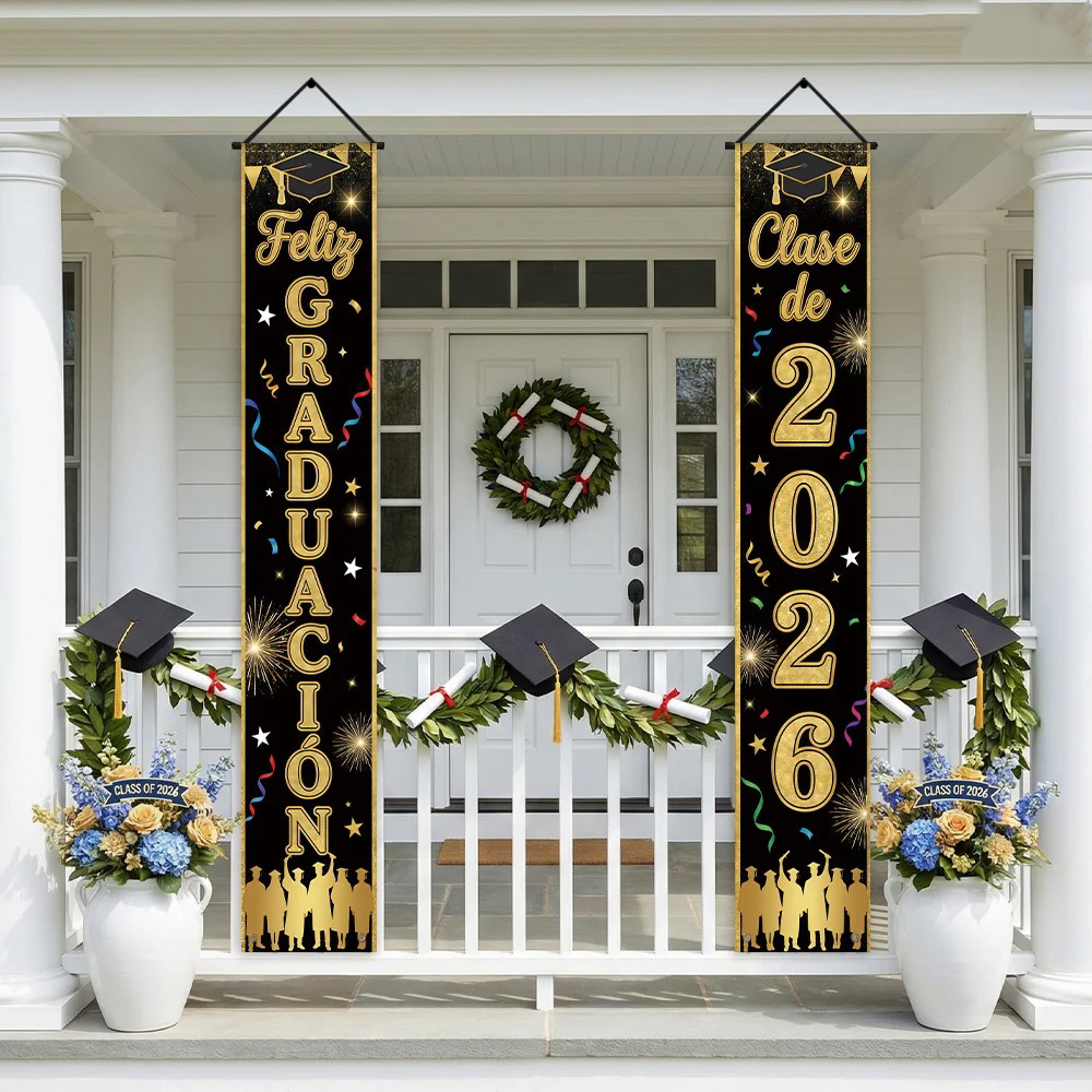 Feliz Graduacion Class of 2026 – обзор и цена Party Banner Gold