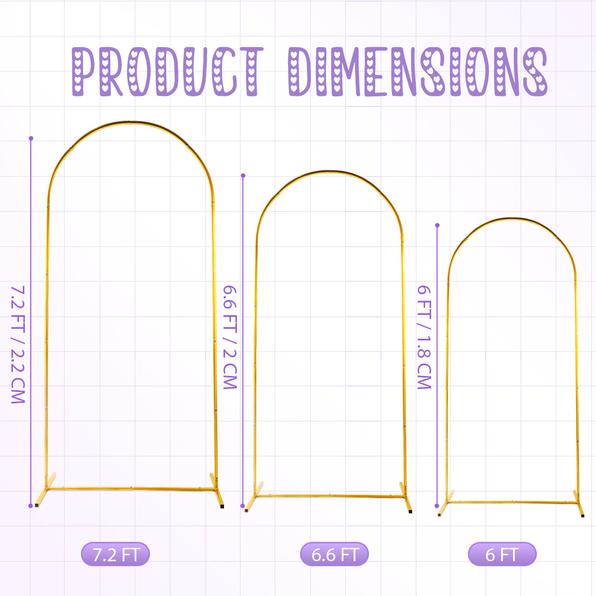 3Pack Golden Metal Arch Kits,  – обзор и цена Balloon Arch Kit