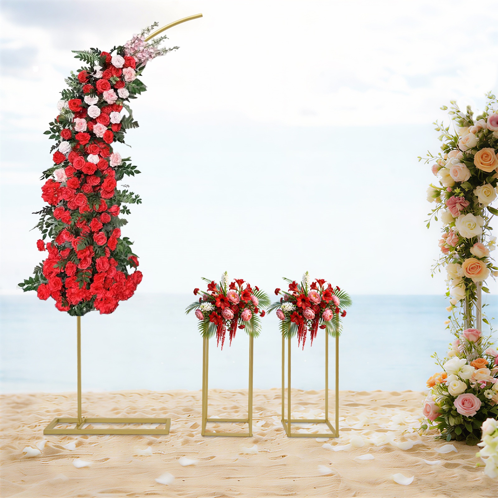 Gold Metal Square Floral Frame – обзор и цена Photo Booth Frame