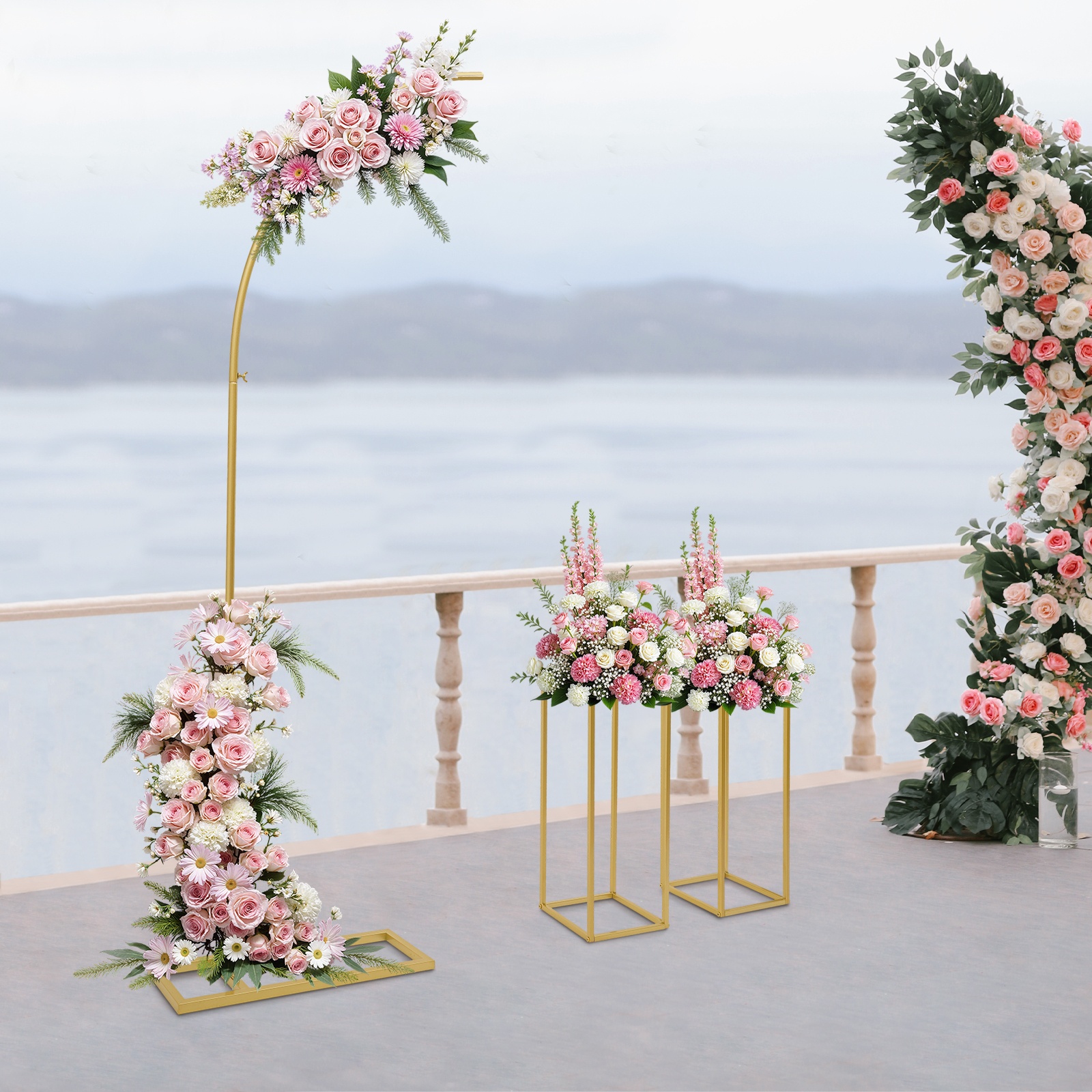 Gold Metal Square Floral Frame – обзор и цена Photo Booth Frame