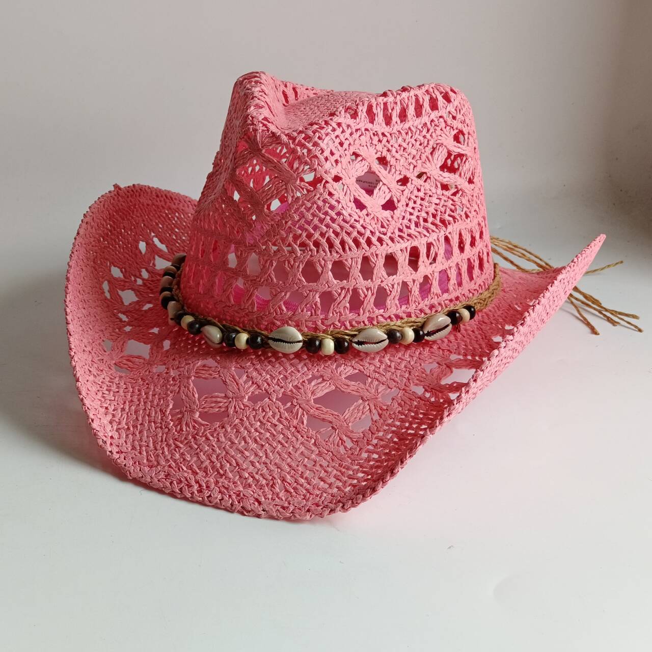 Pink Cowboy straw hat  hollow  – обзор и цена Paper Straw Color