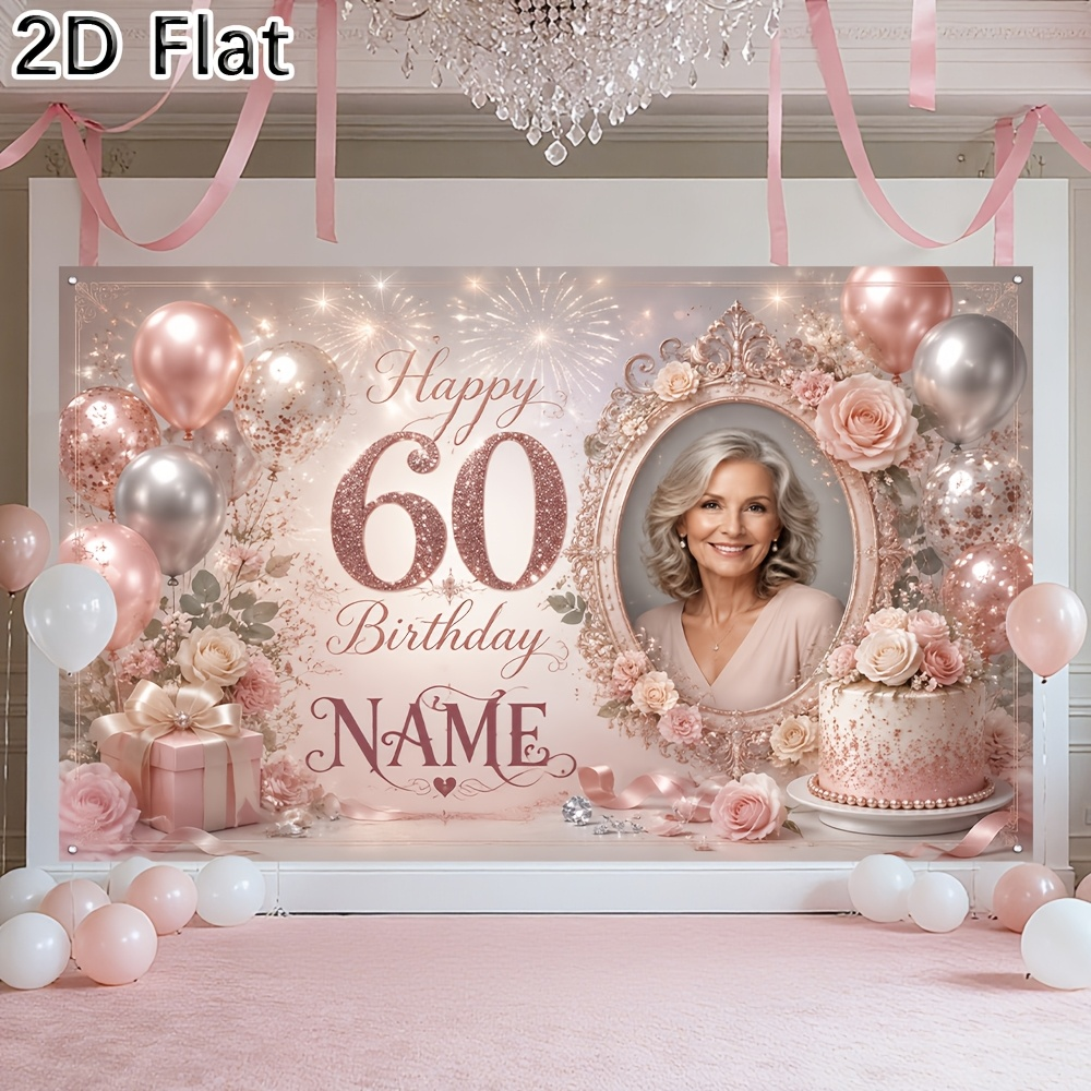 1pc  Personalized 60th Birthda – обзор и цена Party Banner Gold
