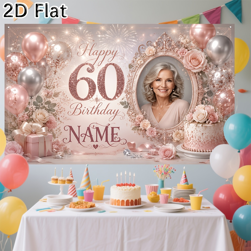 1pc  Personalized 60th Birthda – обзор и цена Party Banner Gold