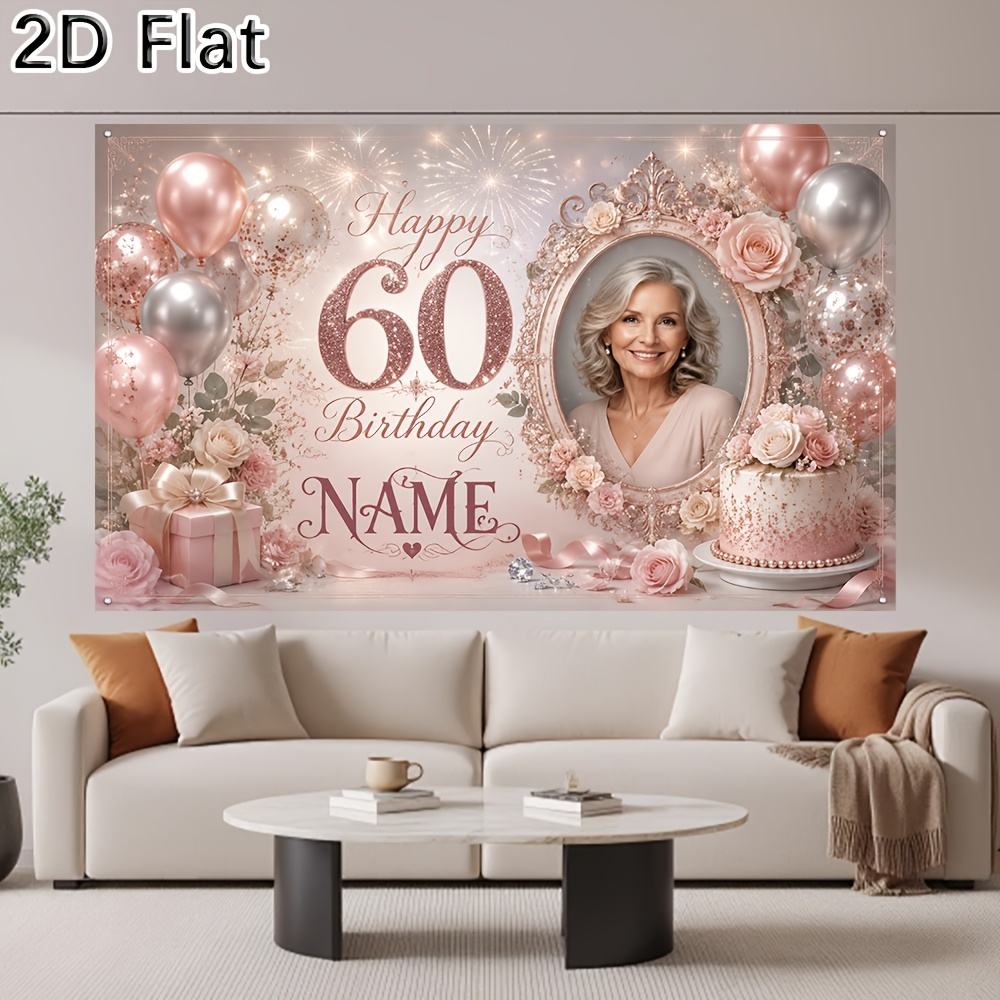 1pc  Personalized 60th Birthda – обзор и цена Party Banner Gold