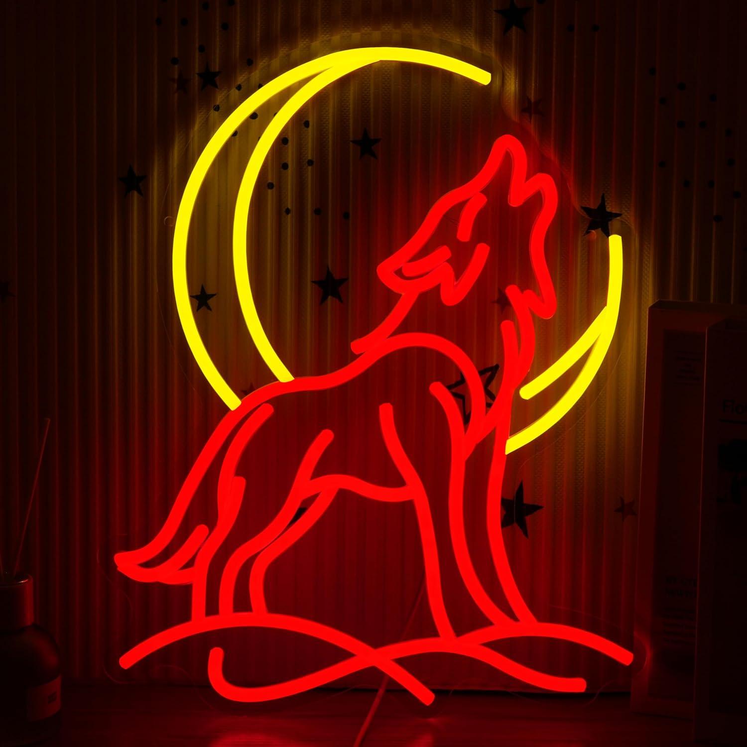 Howling Wolf Neon Sign Dimmabl – обзор и цена Neon Sign Party