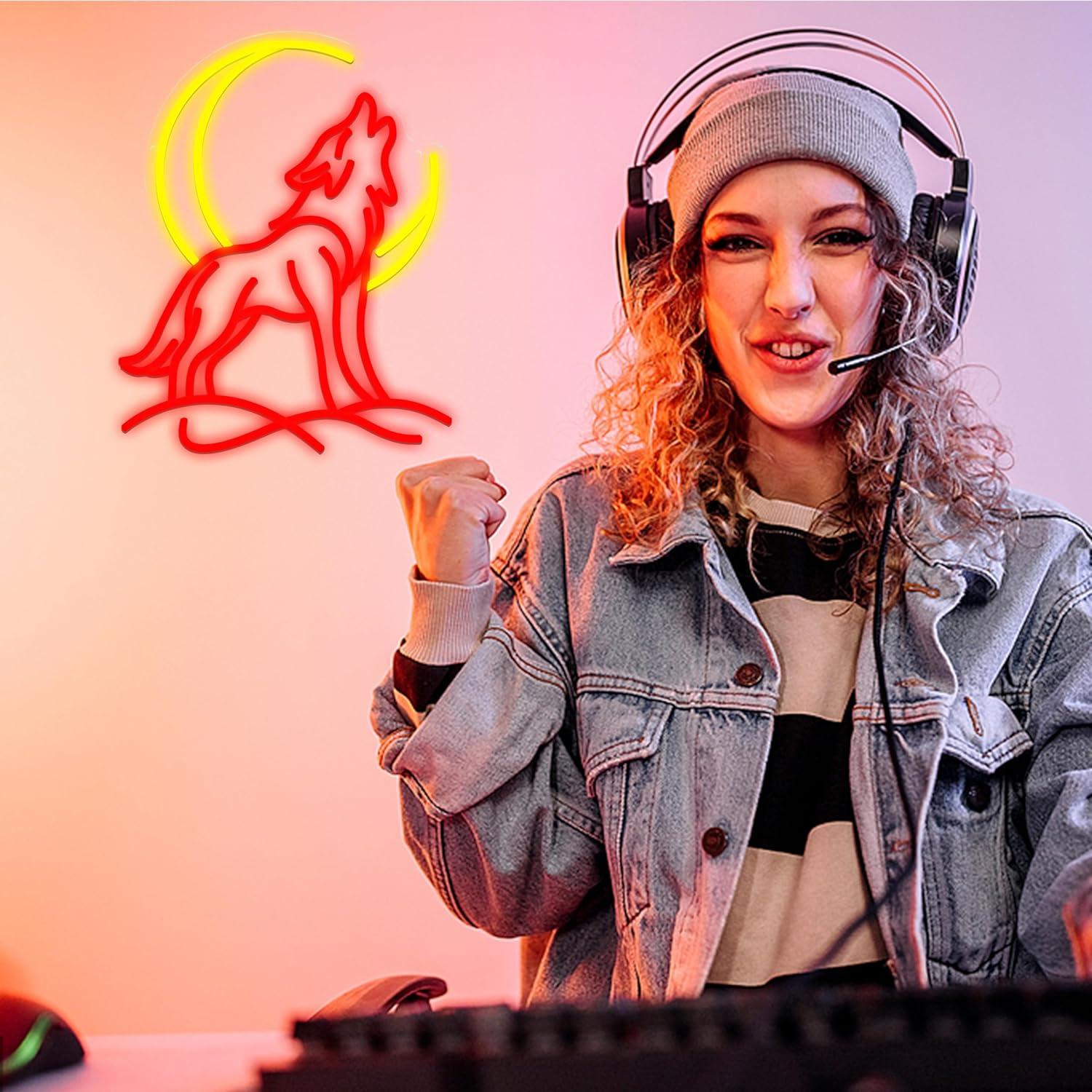 Howling Wolf Neon Sign Dimmabl – обзор и цена Neon Sign Party
